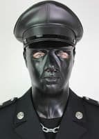 Heavy Rigid Masculine Black Latex Hood