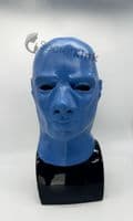 Heavy Rigid Masculine Blue Latex Hood
