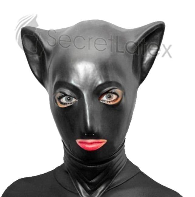 Latex Pussy Cat Hood