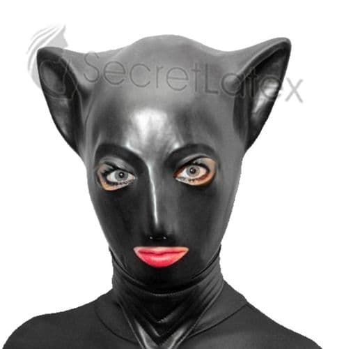 Latex Pussy Cat Hood