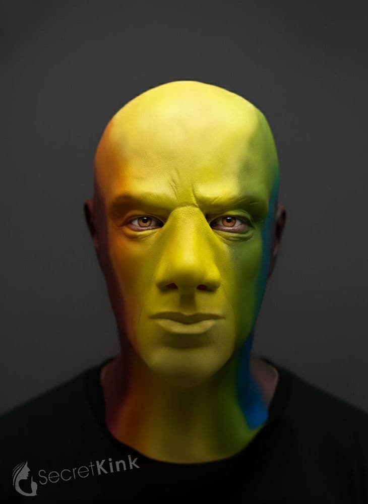 LGBTQ+ Pride Rainbow Hood Full Head Rubber Mask