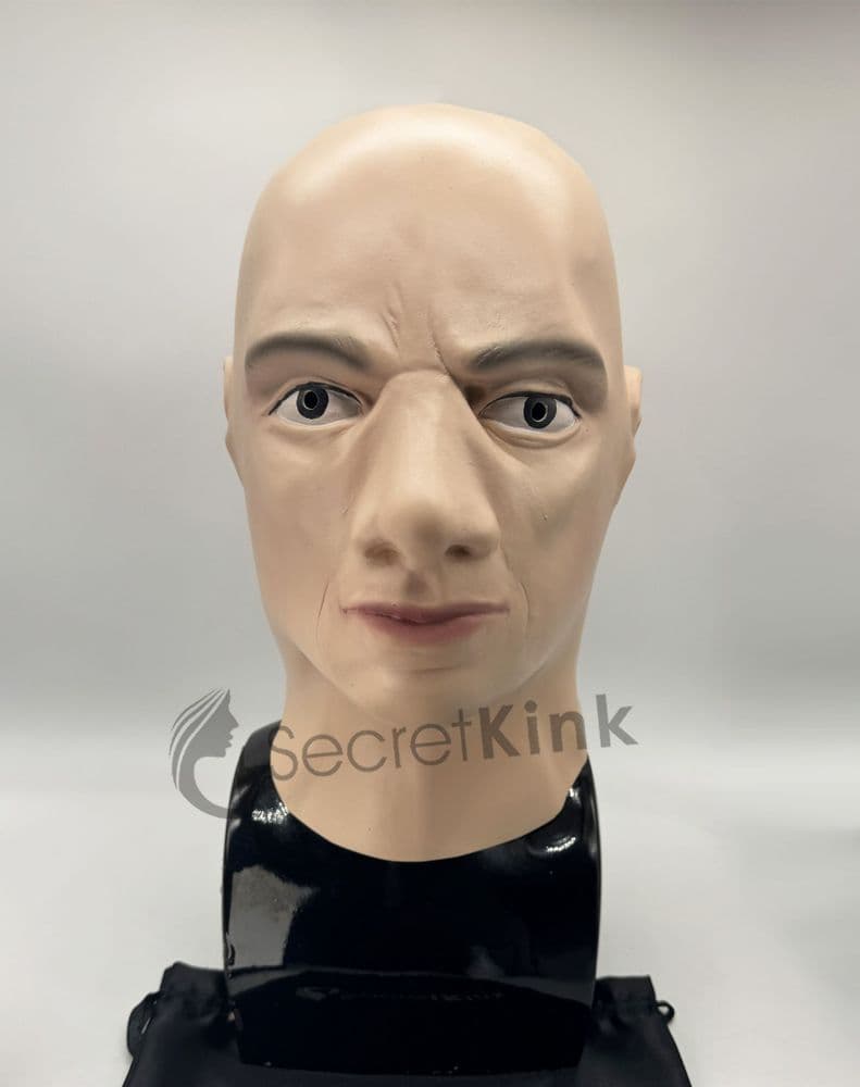 Masculine Latex Human Doll Hood Mask