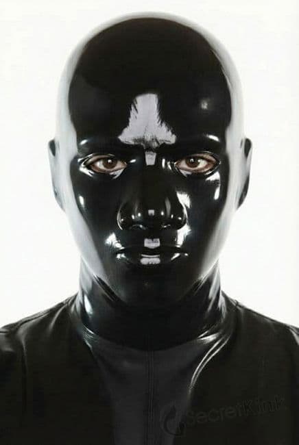 Masculine Moulded Black Latex Hood