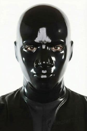 Masculine Moulded Black Latex Hood