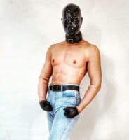 Masculine Moulded Black Latex Hood