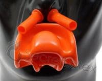 Moulded Latex Hood Female Definition with Gag & Nose Tubes | Fetish Rubber Bondage Mask