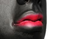 Painted Eyes Black Latex Hood