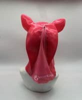 Pink Latex Piglet Hood (Moulded Pig)