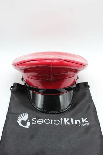 Red Military Style Cap – Dominant Authority Hat