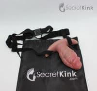 Short Stubby Dildo Plug Realistic 4.5' Inch (with 2 straps - oral and waist)