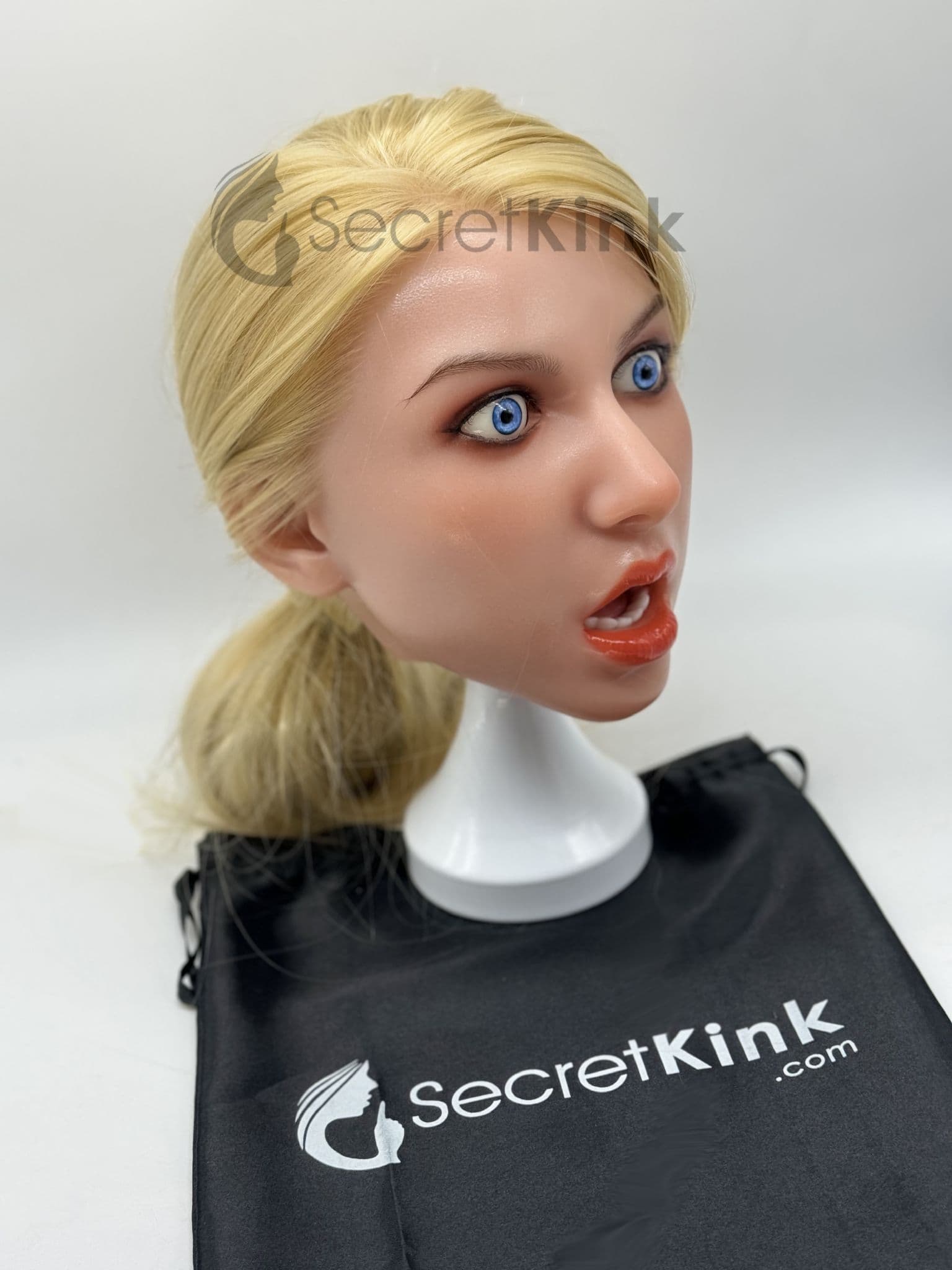 Silicone Ultra Realistic Sex Doll Head Blonde Moving Mouth