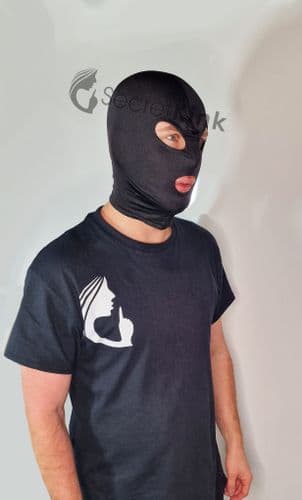 Spandex Expandable Fabric Black Hood
