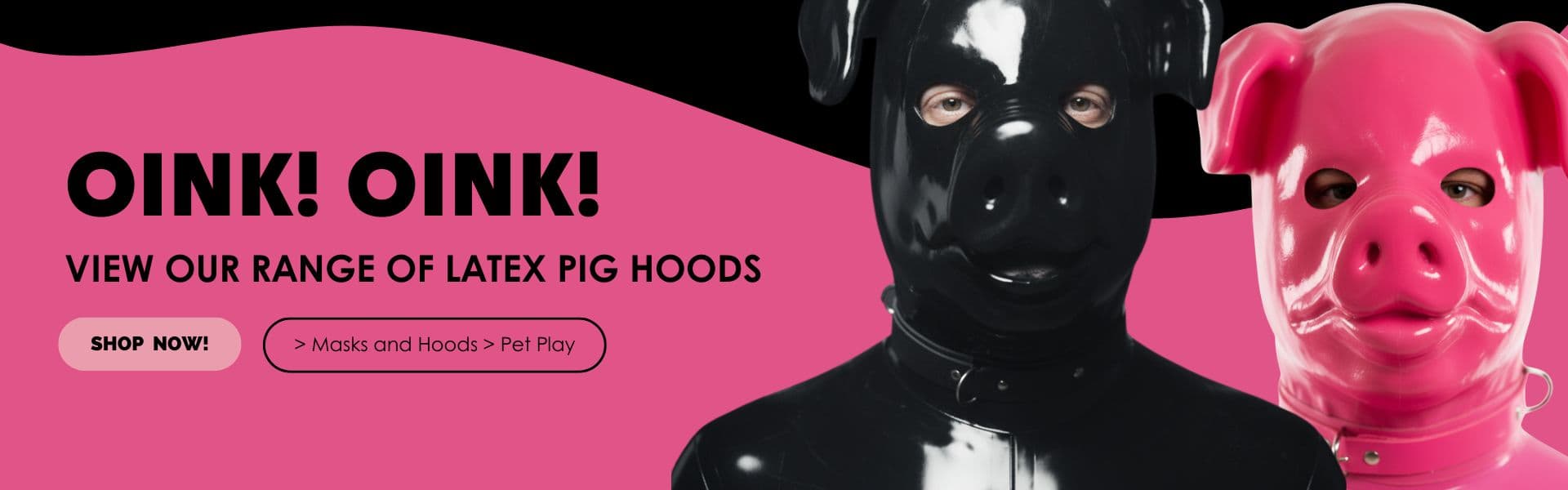 latex pig hood rubber moulded pet play
