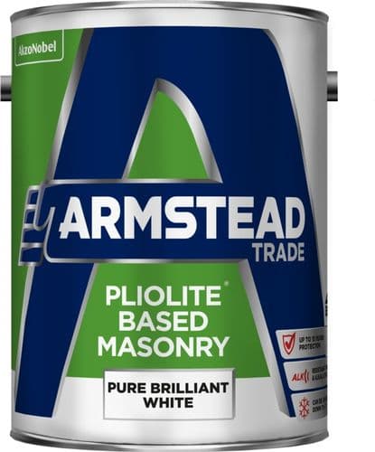 Armstead Trade Pliolite Masonry Paint - 5L Brilliant White