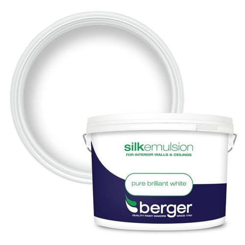 Berger Vinyl Silk 10L - Pure Brilliant White
