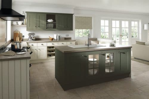 Chippendale Edwardian Painted Kitchen - 11 Piece Layout Example