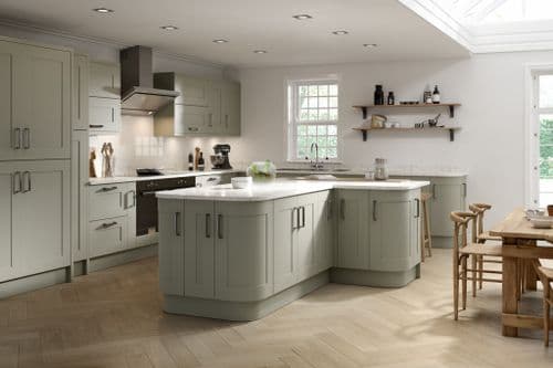 Chippendale Elegant Painted Kitchen - 11 Piece Layout Example