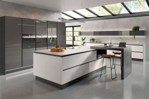 Chippendale Oblique Gloss Kitchen - 11 Piece Layout Example