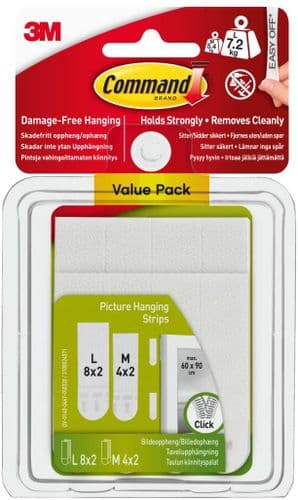 Command Medium & Large Picture Hanging Strips Value Pack