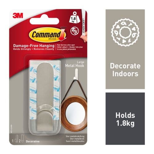 Command™ Modern Metal Hook - Large