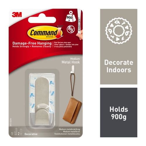 Command™ Modern Metal Hook - Medium