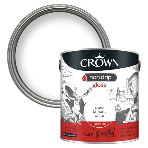 Crown Non Drip Gloss Pure Brilliant White - 2.5L