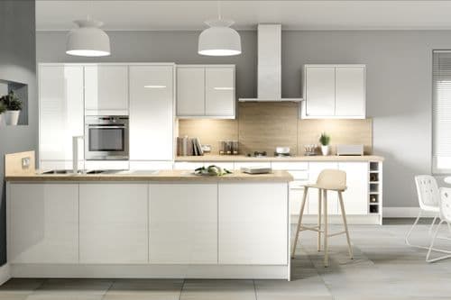 Gower Rapide Capri White Kitchen 7 Piece Layout