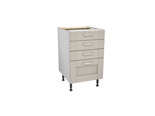Gower Rapide Verona Pebble 4 Drawer Unit - 500mm