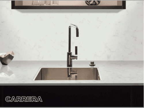 Quartz Worktop Carrara 3.2 x 1.6m x 20mm - 2 Slabs