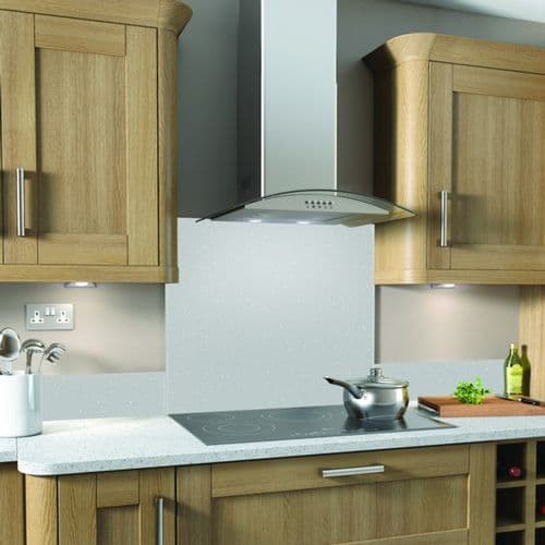 SP Glass Splashback 600 x 750mm - White Galaxy