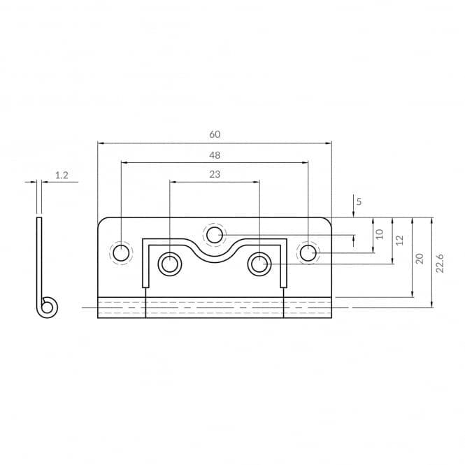 60mm FB Tight Flush Hinges