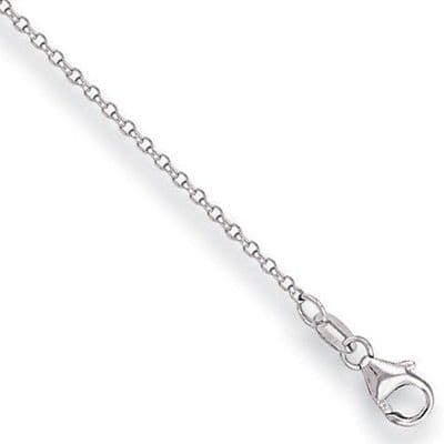 18ct White Gold 16 Inch 1.2mm Belcher Chain