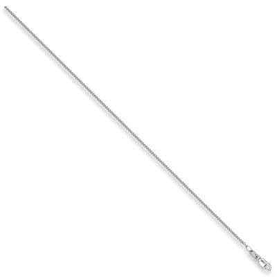 18ct White Gold 24 Inch 1.5mm Classic Curb Chain