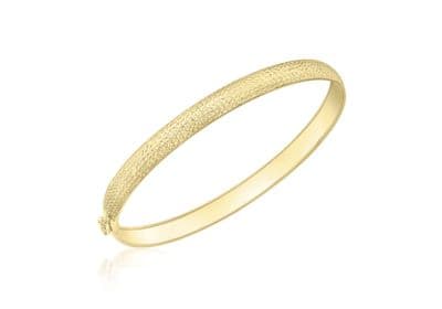 18ct Yellow Gold 5.5mm Diamond Cut Flexible Bangle