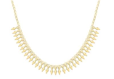 18ct Yellow Gold Cleopatra Style Necklace 43cm/17
