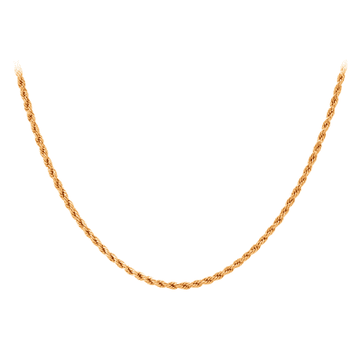 9ct Rose Gold 1.5mm Rope Chain 46cm/18