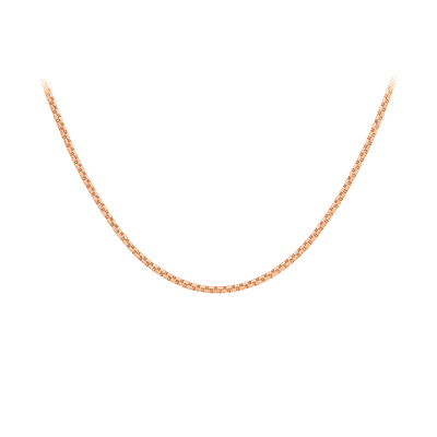 9ct Rose Gold 1.6mm Diamond Cut Box Belcher Chain 51cm/20