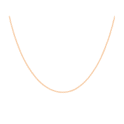 9ct Rose Gold 1.7mm Round Belcher Chain 46cm/18