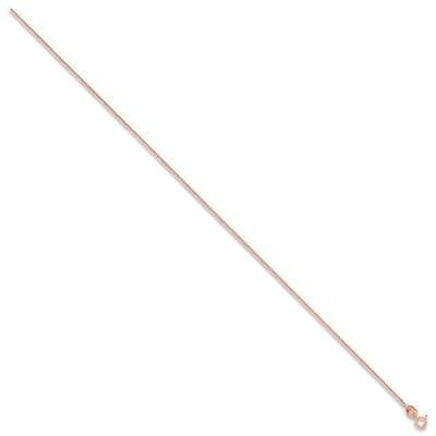 9ct Rose Gold 26 Inch 1mm Classic Curb Chain