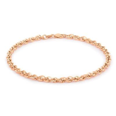 9ct Rose Gold 7.5 Inch 3.1mm Prince Of Wales Bracelet