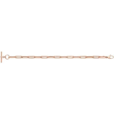 9ct Rose Gold 7.5 Inch  T-Bar Bracelet