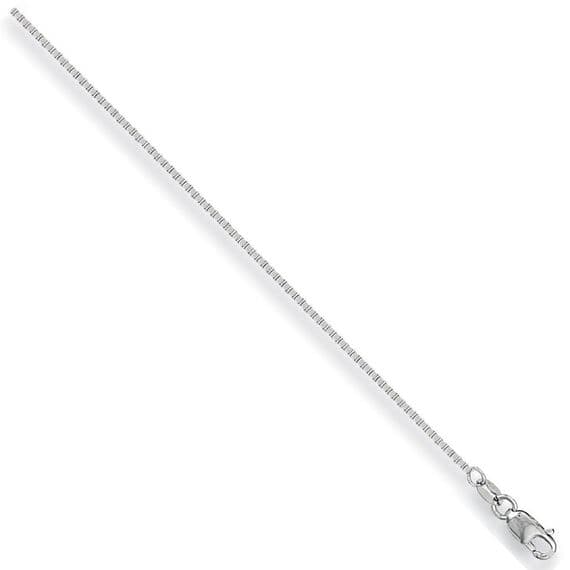 9ct White Gold 18 Inch 2mm Box Chain