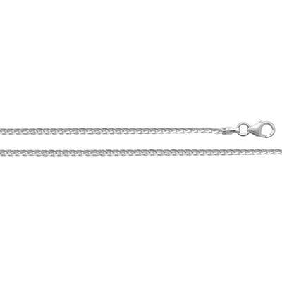 9ct White Gold 18 Inch 2mm Spiga Chain