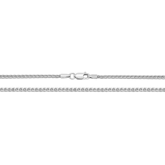 9ct White Gold 18 Inch 2mm Spiga Chain