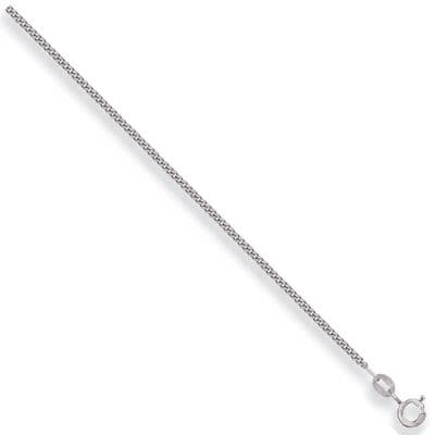 9ct White Gold 20 Inch 1.7mm Classic Curb Chain