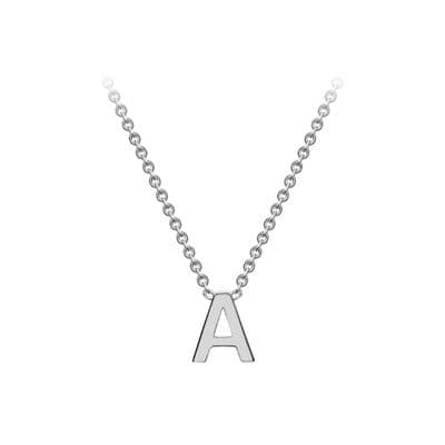 9ct White Gold Adjustable Initial Letter Necklace