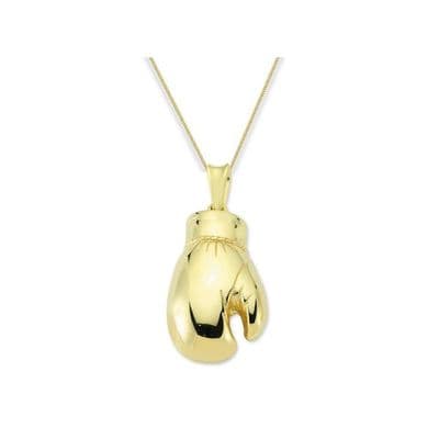 9ct Yellow Gold 0.5oz Boxing Glove Pendant Necklace