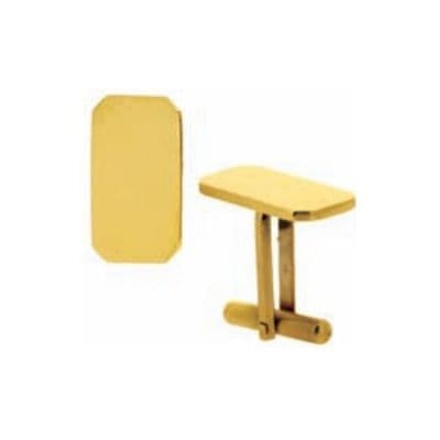 9ct Yellow Gold 1.5mm Rectangle Cufflinks