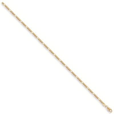 9ct Yellow Gold 10 Inch 2.2mm Figaro Anklet
