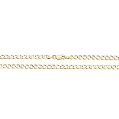9ct Yellow Gold 10 Inch 3mm Curb Anklet